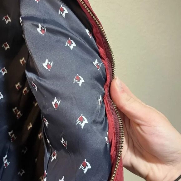 346 Brooks Brothers Red Puffer Vest XS Diamond Quilted Women's Pockets Gorpcore - Picture 4 of 5